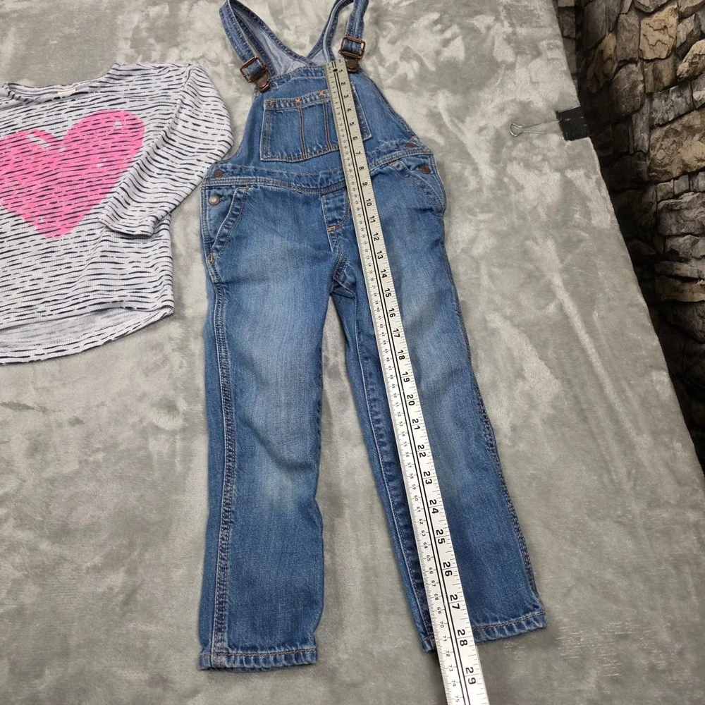 Toddler Girls 4Y Outfit‎ Set Baby Gap Overalls Arizona Heart Top